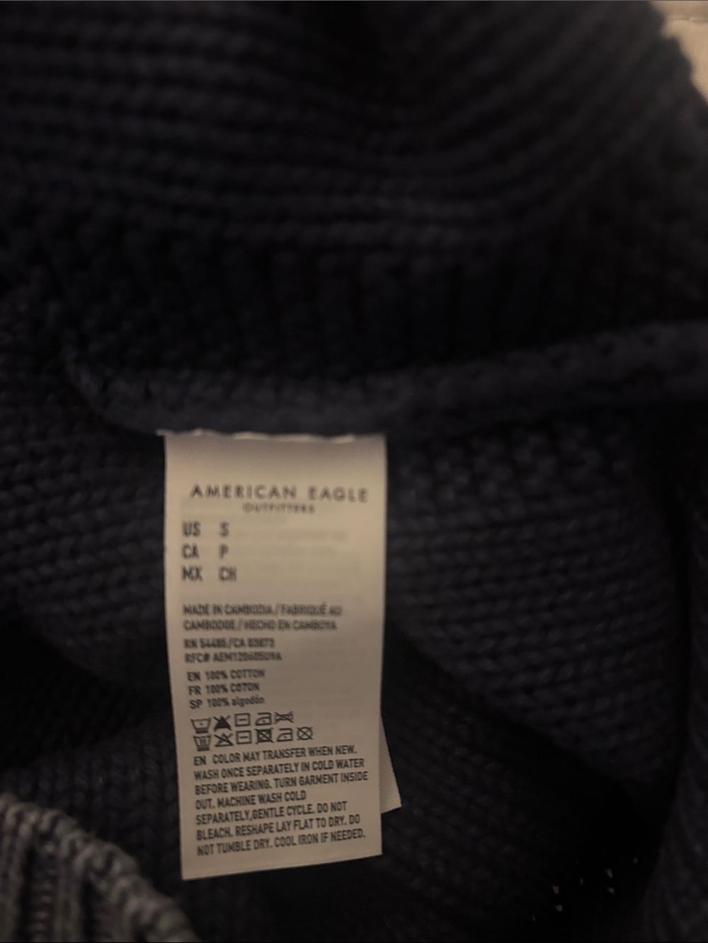American Eagle Outfitters Slate Blue “Weekender” V-Neck Knit Sweater NWT - Picture 9 of 10